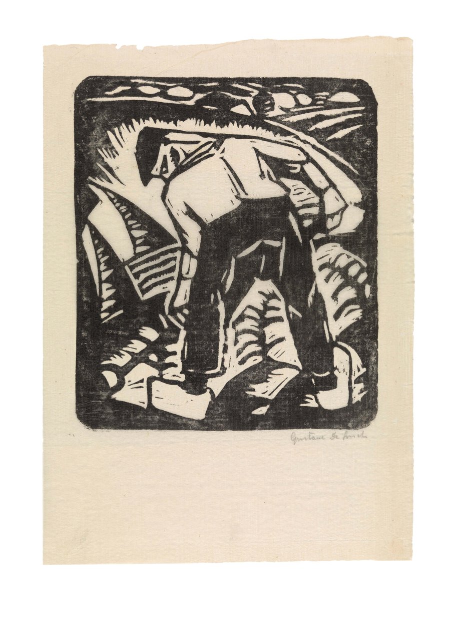 Potato Digger or The Farmer by Gustave de Smet