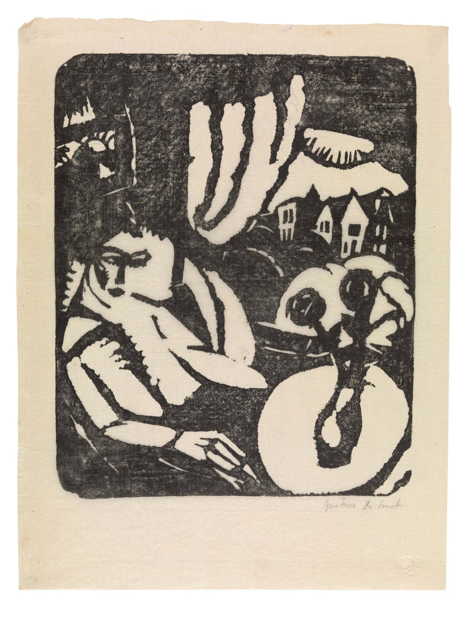 Interior of Seated Woman by the Window by Gustave de Smet