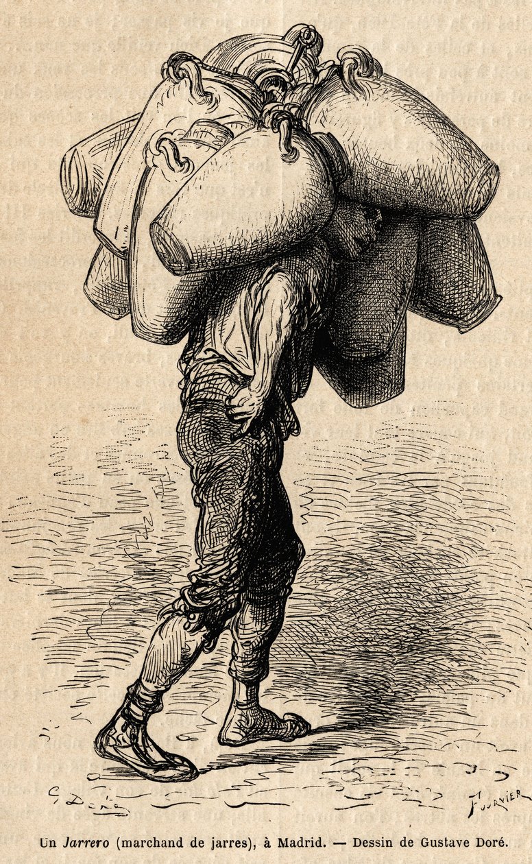 A Jar Merchant, Sketch Taken in Madrid by Gustave Dore