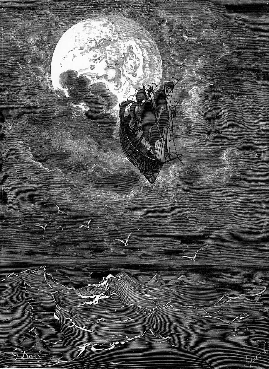Baron Münchausen: Voyage to the moon by Gustave Dore