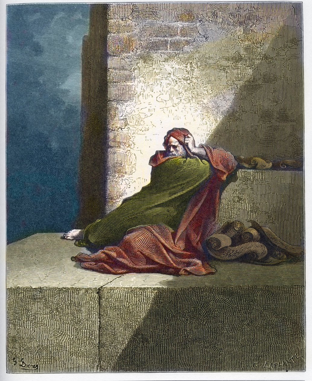 Baruch - Baruch ben Neria - Engraving from 
