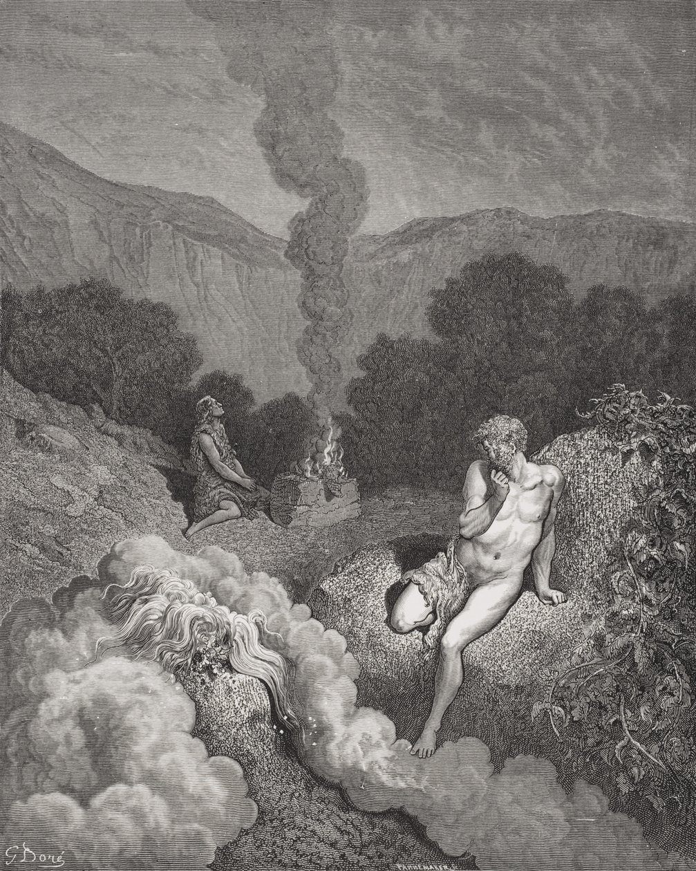 Cain and Abel Offering Their Sacrifices, illustration from Dore