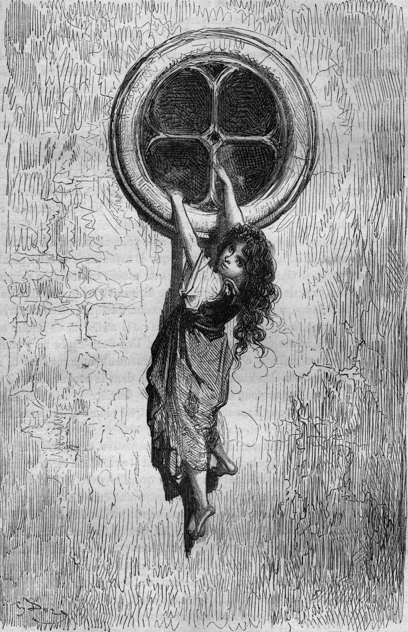 Chiquita (Illustration by Gustave Dore of book Captain Fracasse by Theophile Gautier) by Gustave Dore