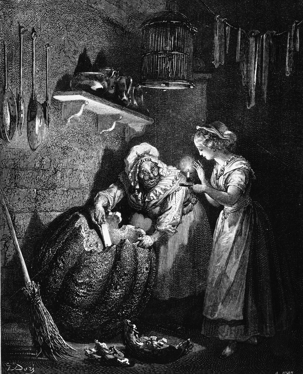 Cinderella: illustration by Gustave Doré - in 