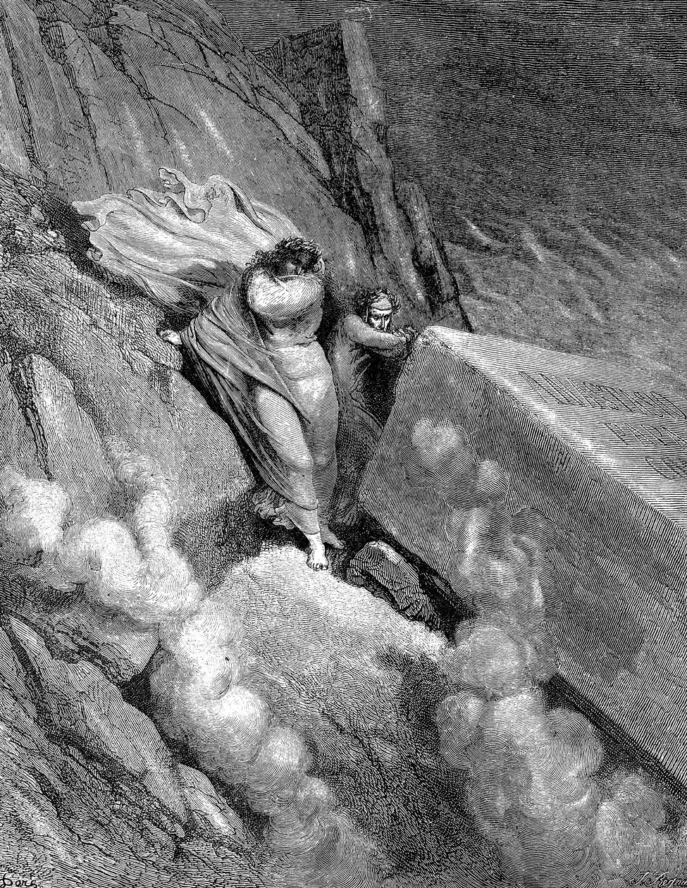 Dante and Virgil at the Edge of the Abyss by Gustave Dore