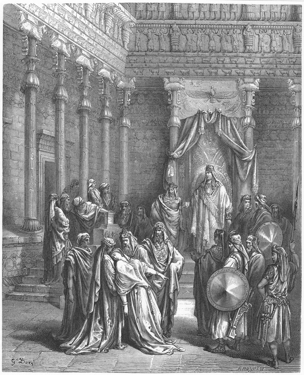 Esther in the presence of Ahasuerus, 1866 by Gustave Dore