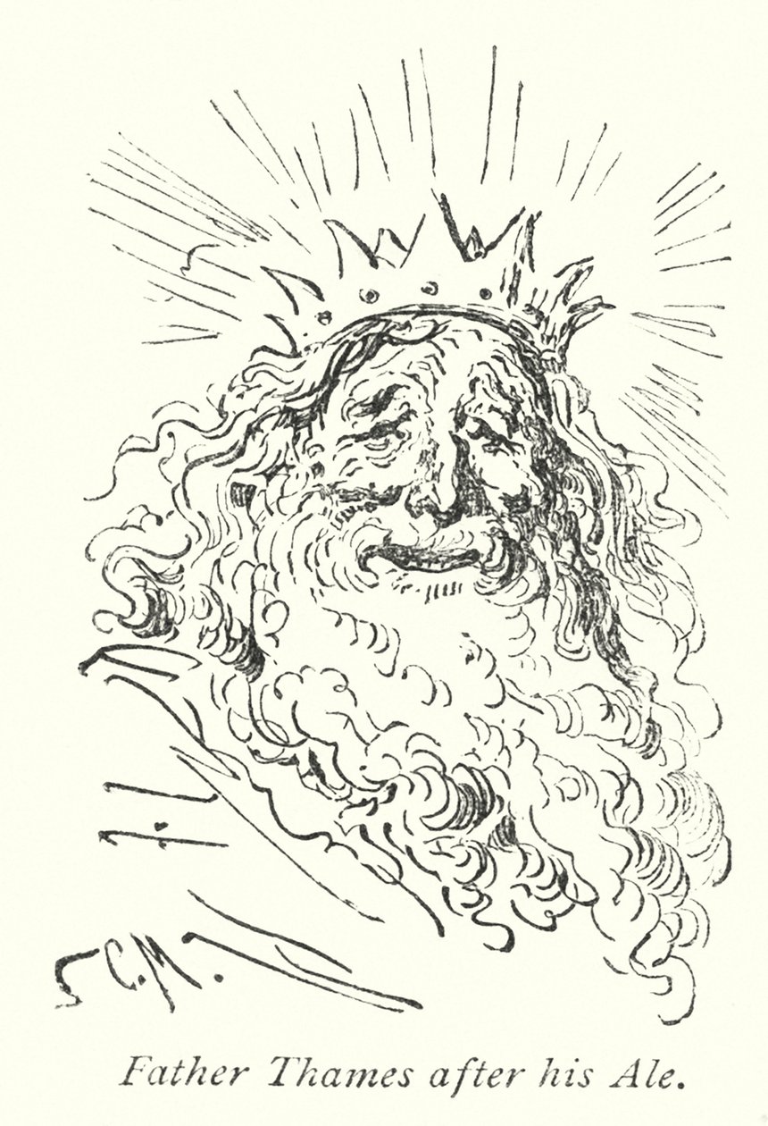 Father Thames After His Ale by Gustave Dore