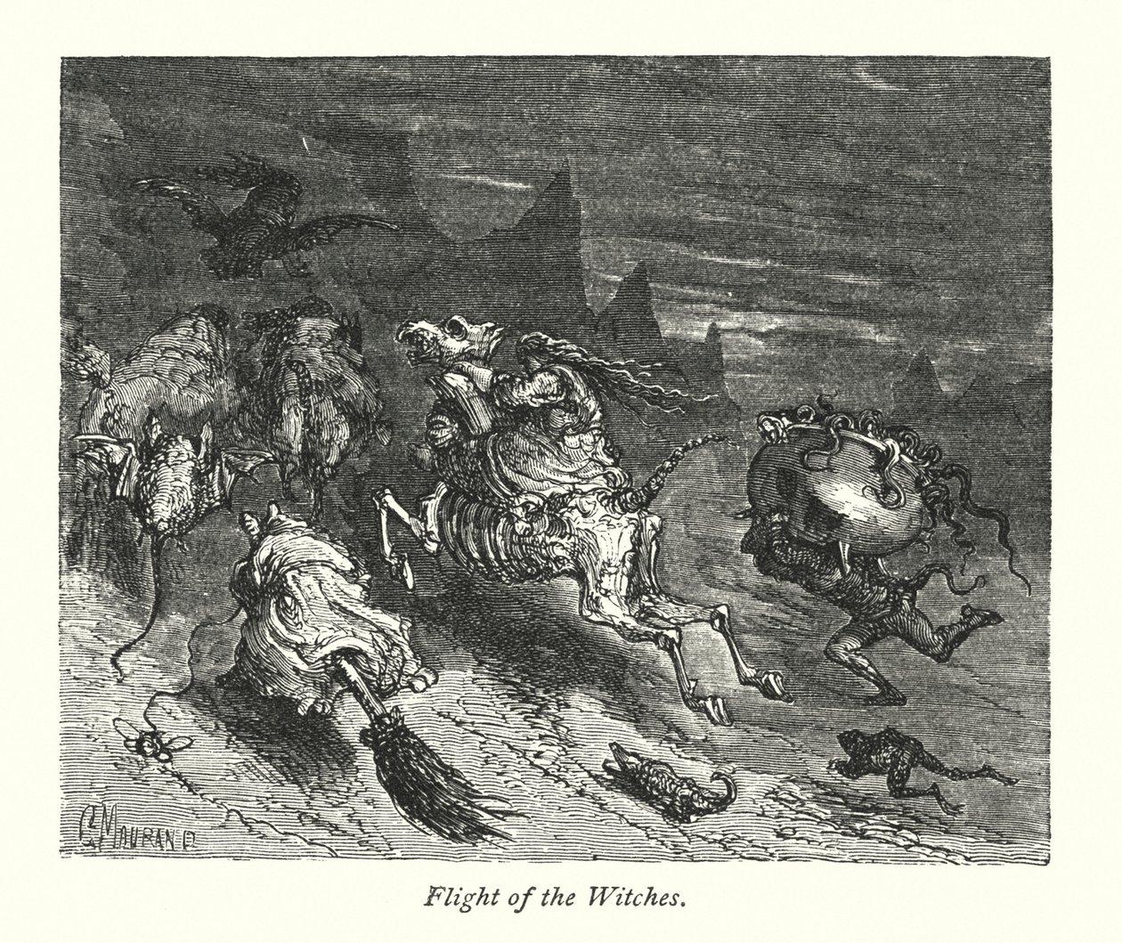 Flight of the Witches by Gustave Dore