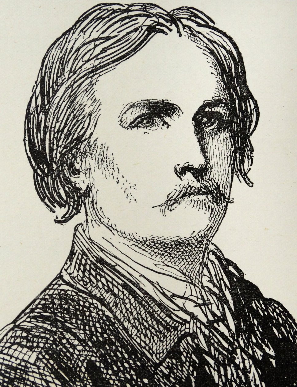 Gustave Doré - 1832-73 French artist and book illustrator engraving after a self portrait sketch by Gustave Dore
