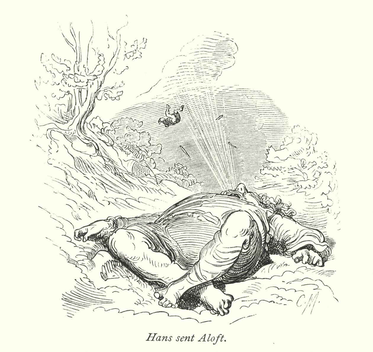 Hans Sent Aloft by Gustave Dore