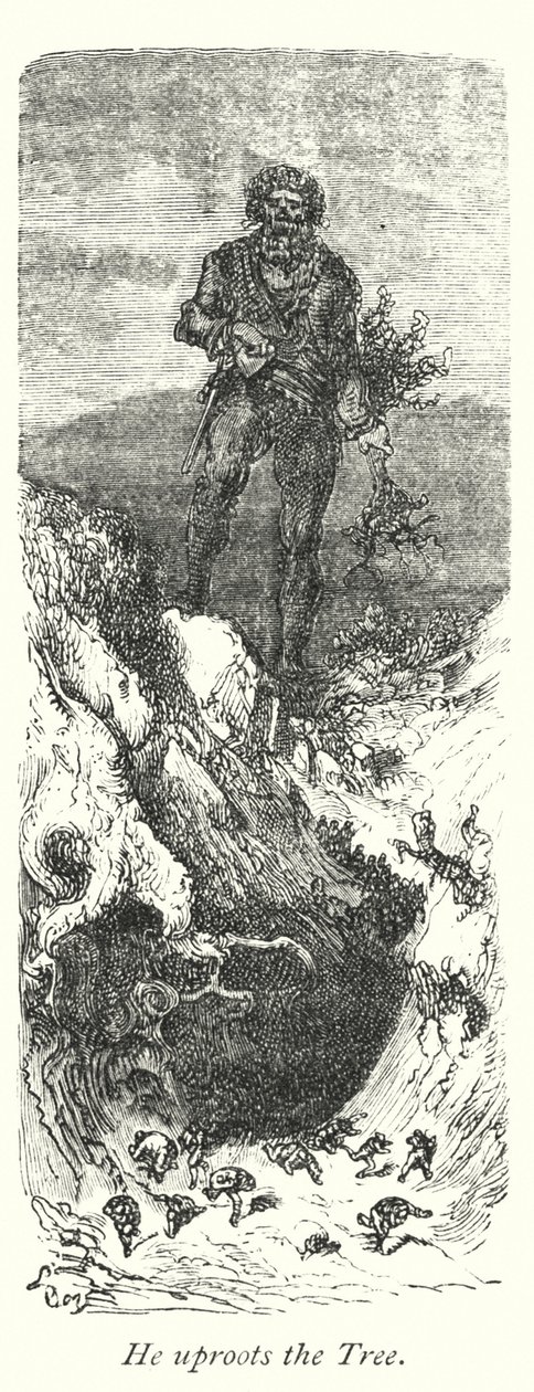 He Uproots The Tree by Gustave Dore