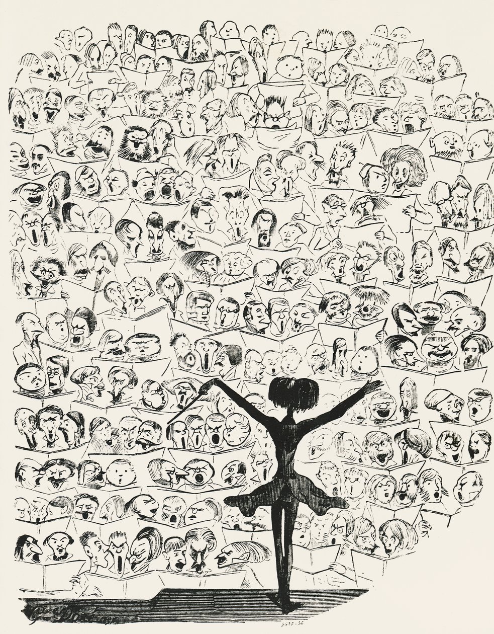 Hector Berlioz conducting concert at the Jardin d