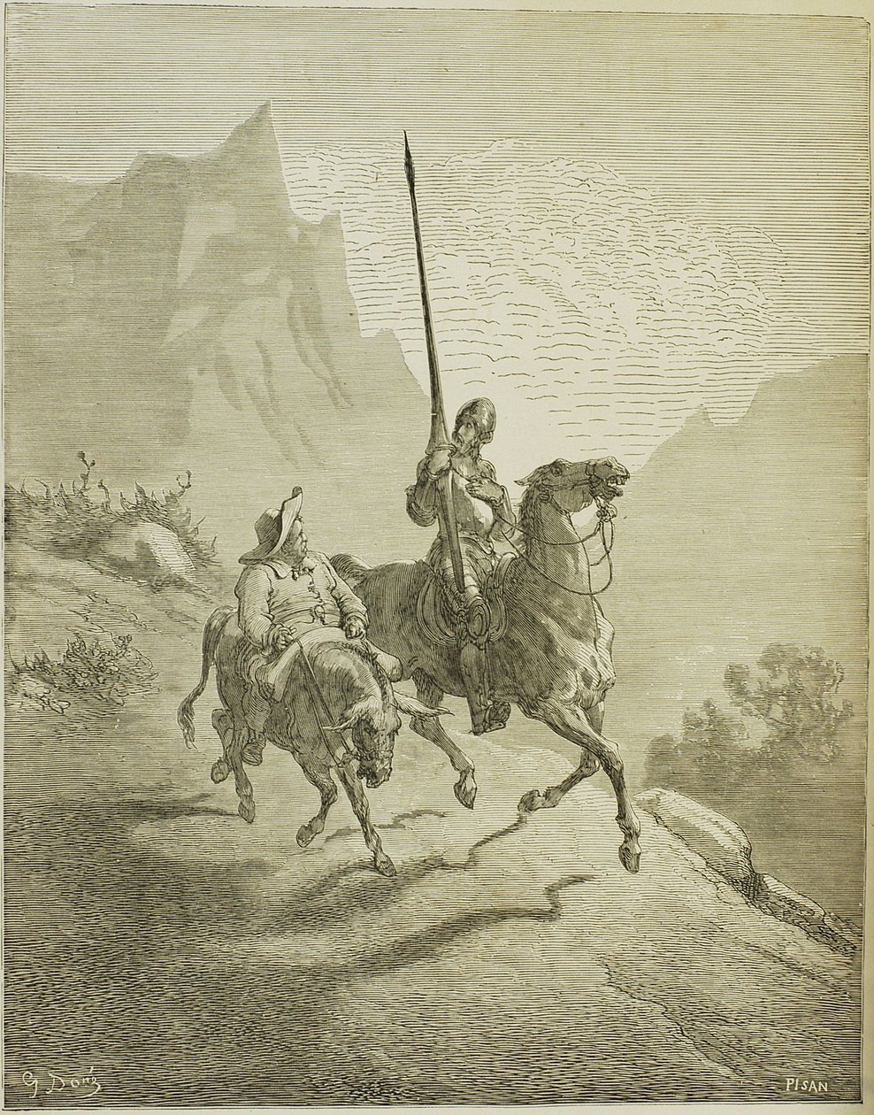 Illustration to the Book Don Quixote de la Mancha by M. de Cervantes, 1863 by Gustave Dore