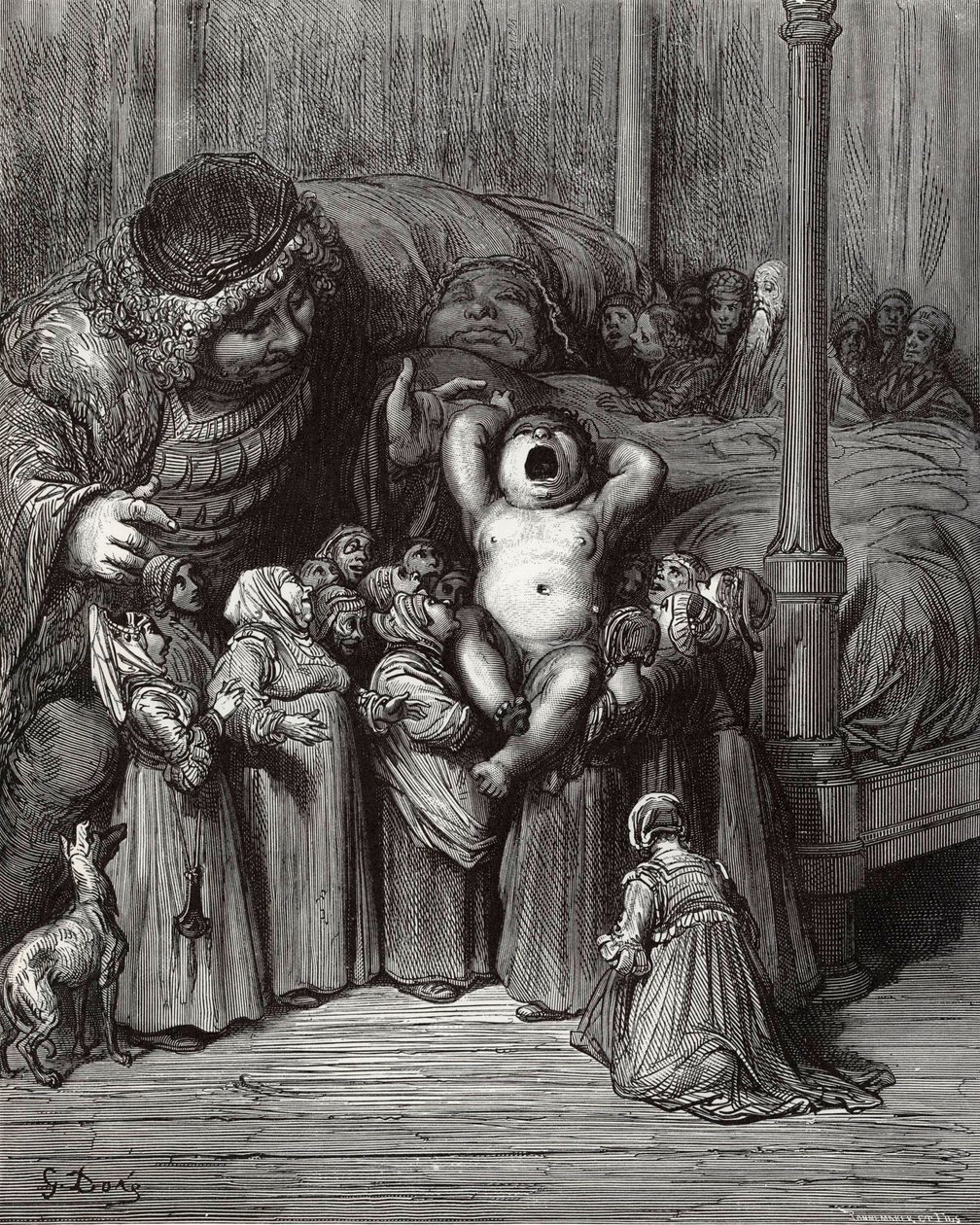 Illustration to the Book Gargantua and Pantagruel by Rabelais by Gustave Dore