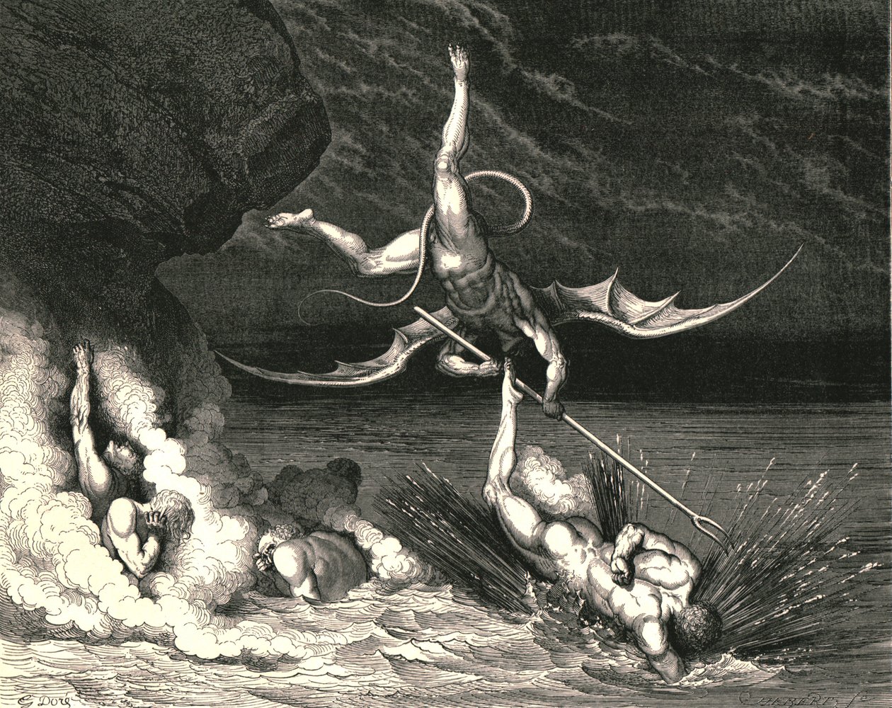 In pursuit he therefore sped, exclaiming, Thou art caught by Gustave Dore