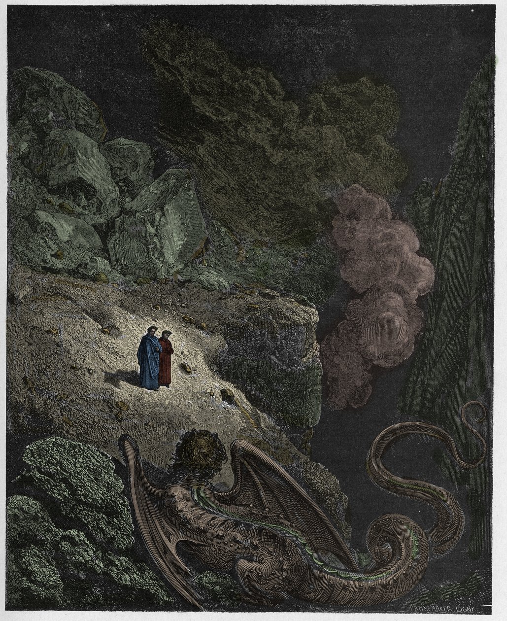 Inferno, Canto 17: Geryon, Symbol of Deceit, Illustration from 