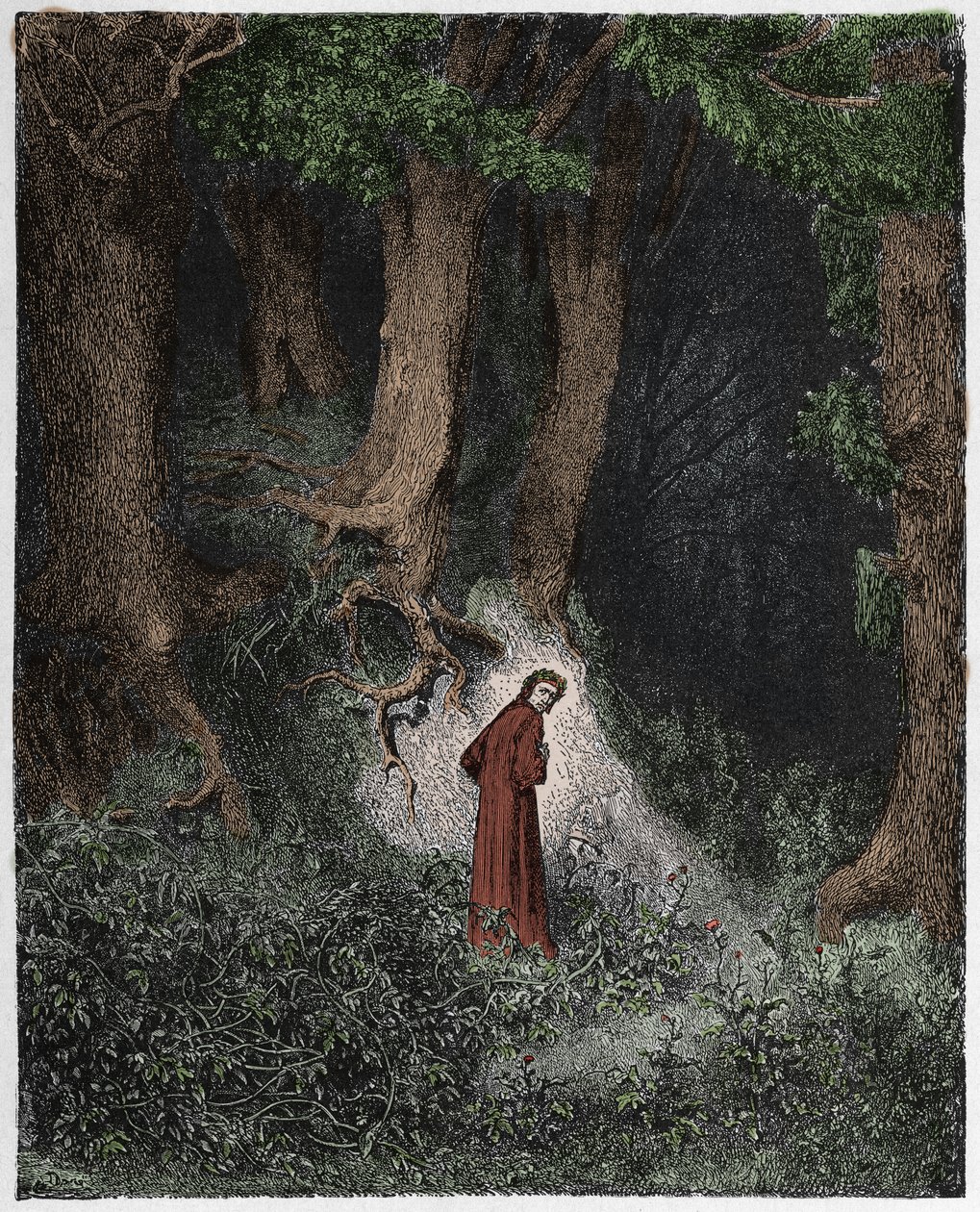 Inferno, Canto 1: Dante in the savage wood (illustration from The Divine Comedy by Dante Alighieri) by Gustave Dore