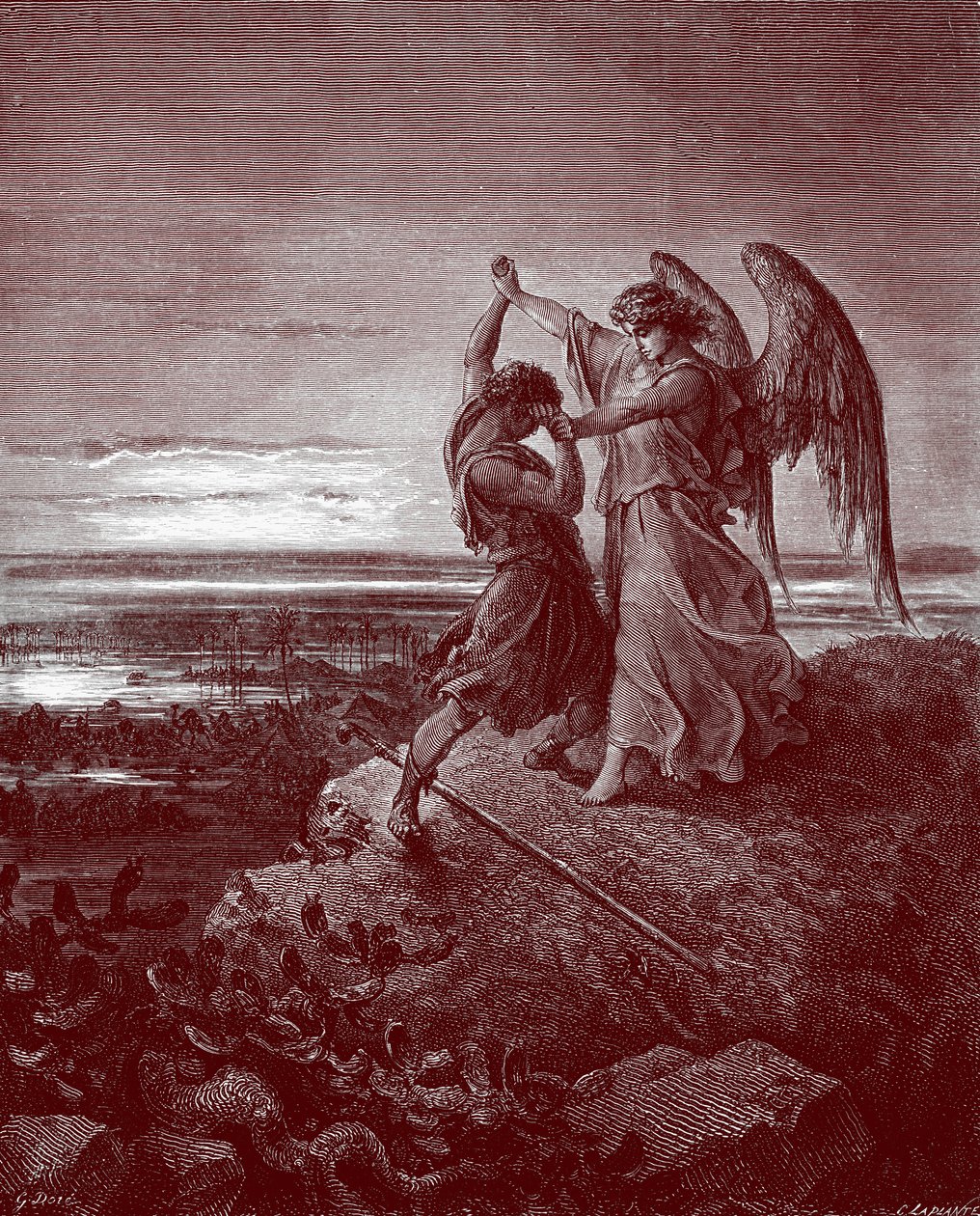 Jacob Wrestling with the Angel by Gustave Dore