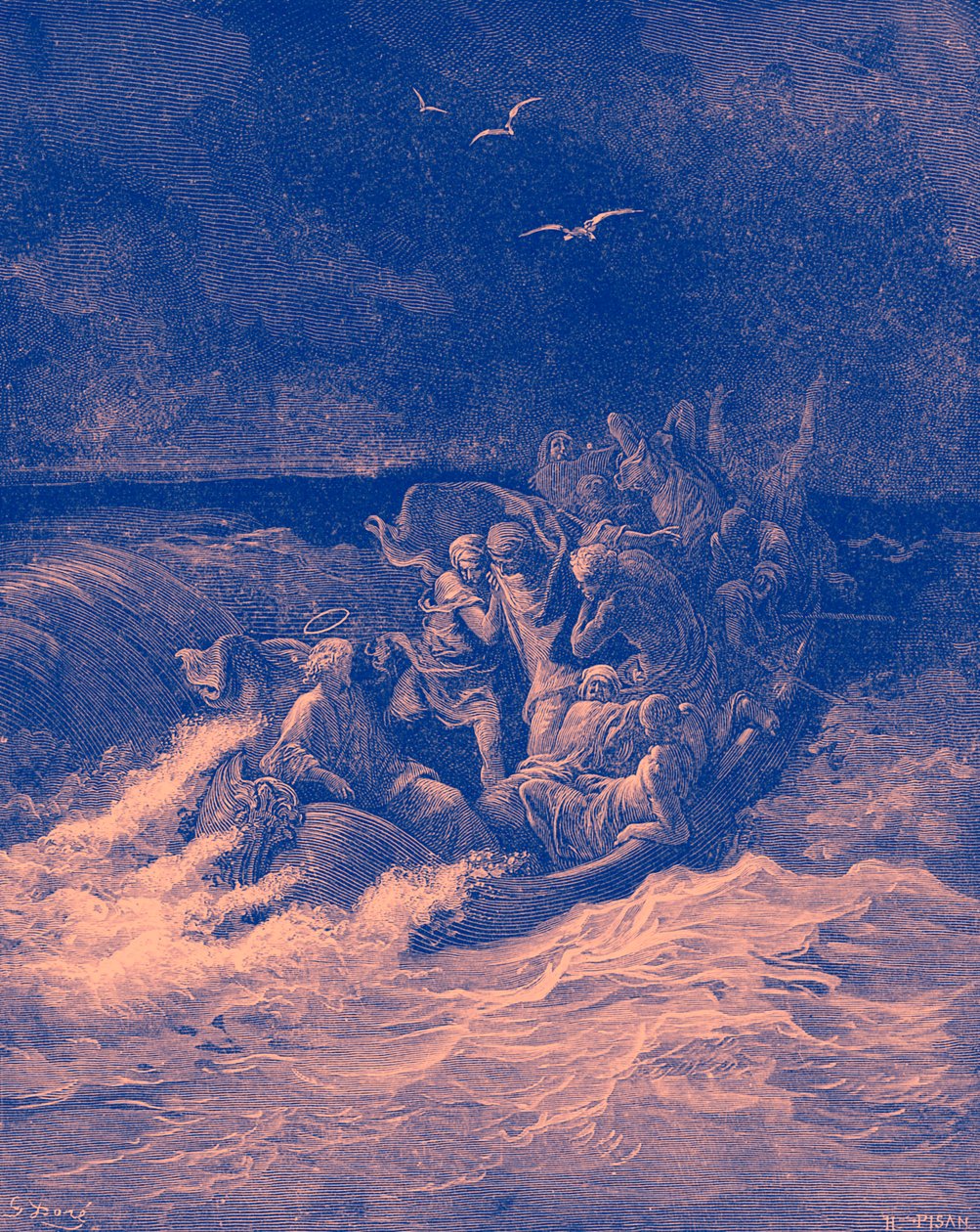 Jesus calms the storm - Bible by Gustave Dore