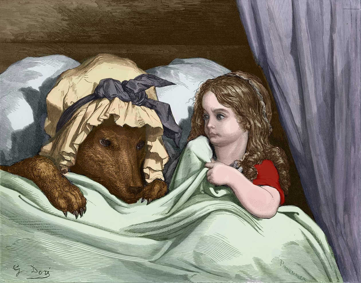 Little Red Riding Hood, engraving by Gustave Doré by Gustave Dore