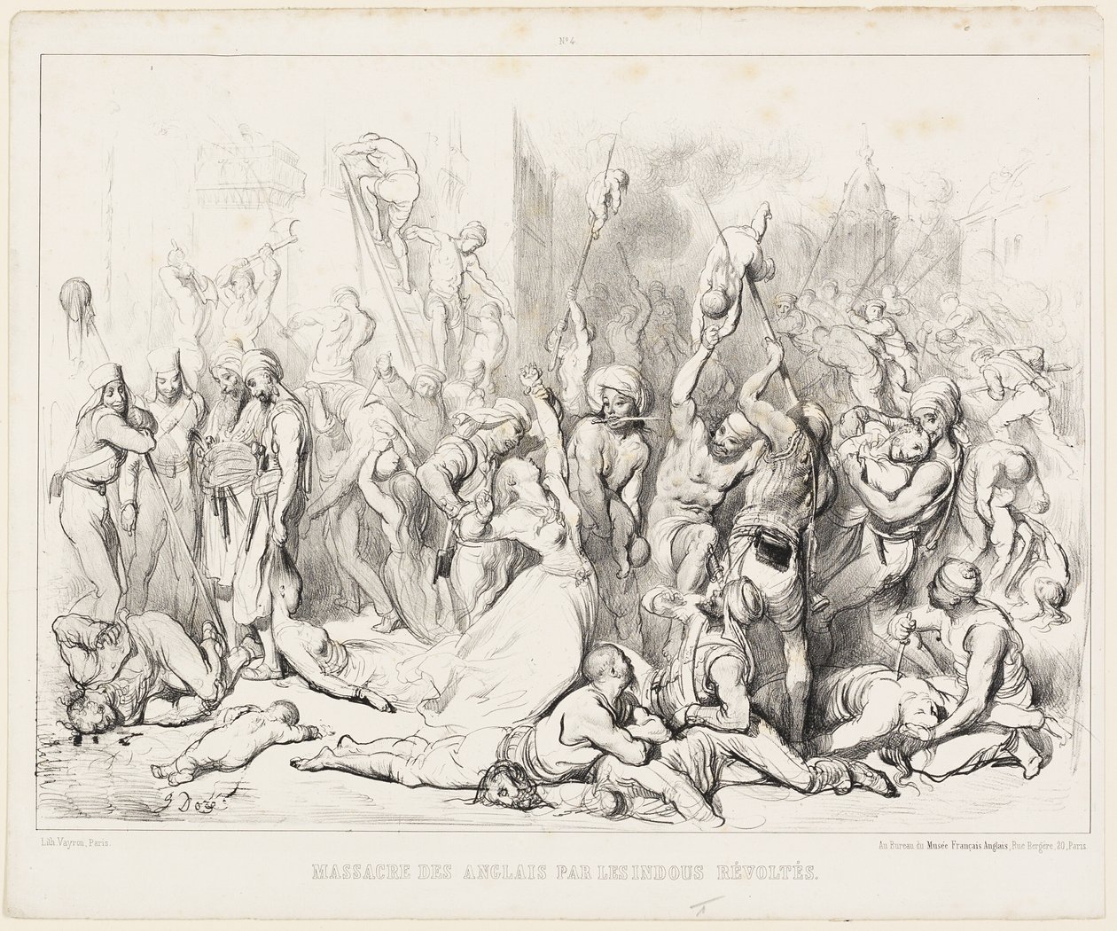 Massacre of the English by Revolting Hindus by Gustave Dore