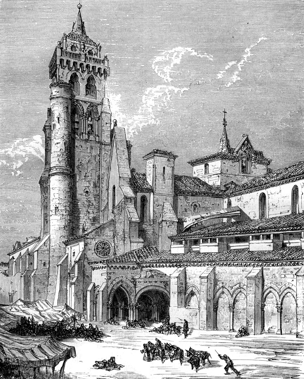 Monastery of Las Huelgas, Burgos, Spain by Gustave Dore