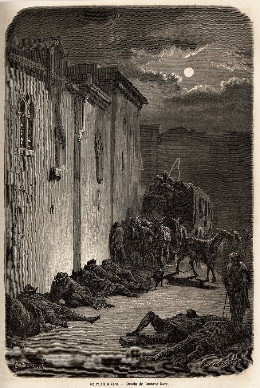 One Night in a Relay in Jaen by Gustave Dore