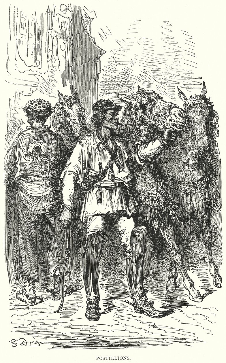 Postillions by Gustave Dore