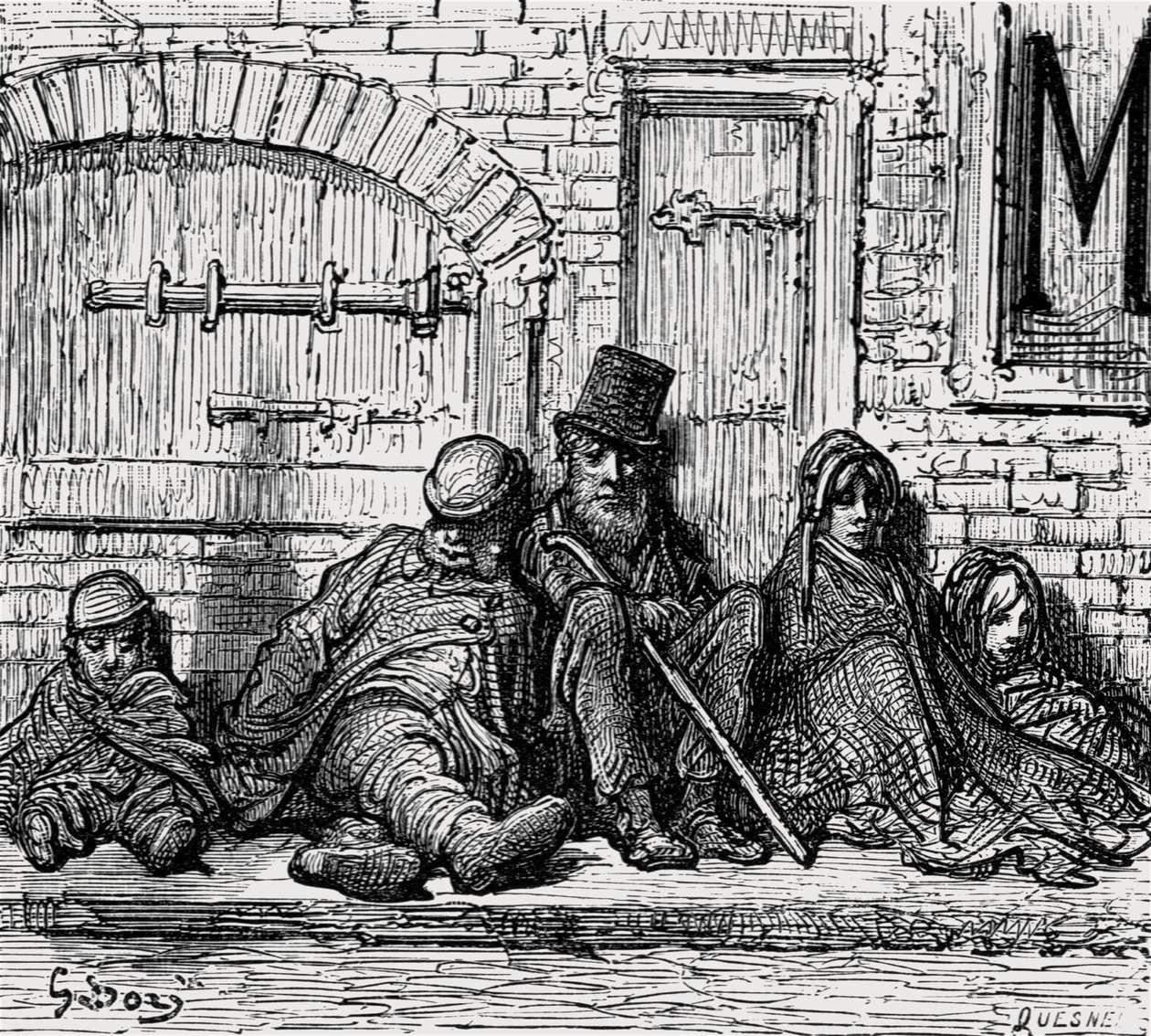 Roofless!, 1872 by Gustave Dore