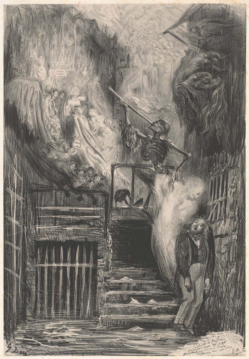 Rue de la Vieille Lanterne (The Suicide of Gérard de Nerval) by Gustave Dore