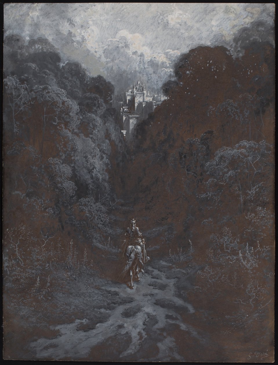 Sir Lancelot Approaching the Castle of Astolat by Gustave Dore