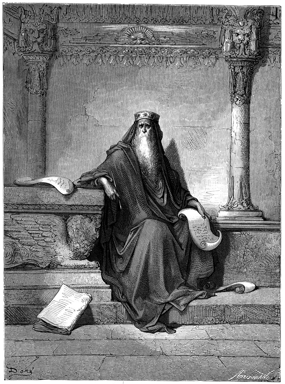 Solomon - Illustration by Gustave Dore (1832-1883) for The Bible (1866) by Gustave Dore