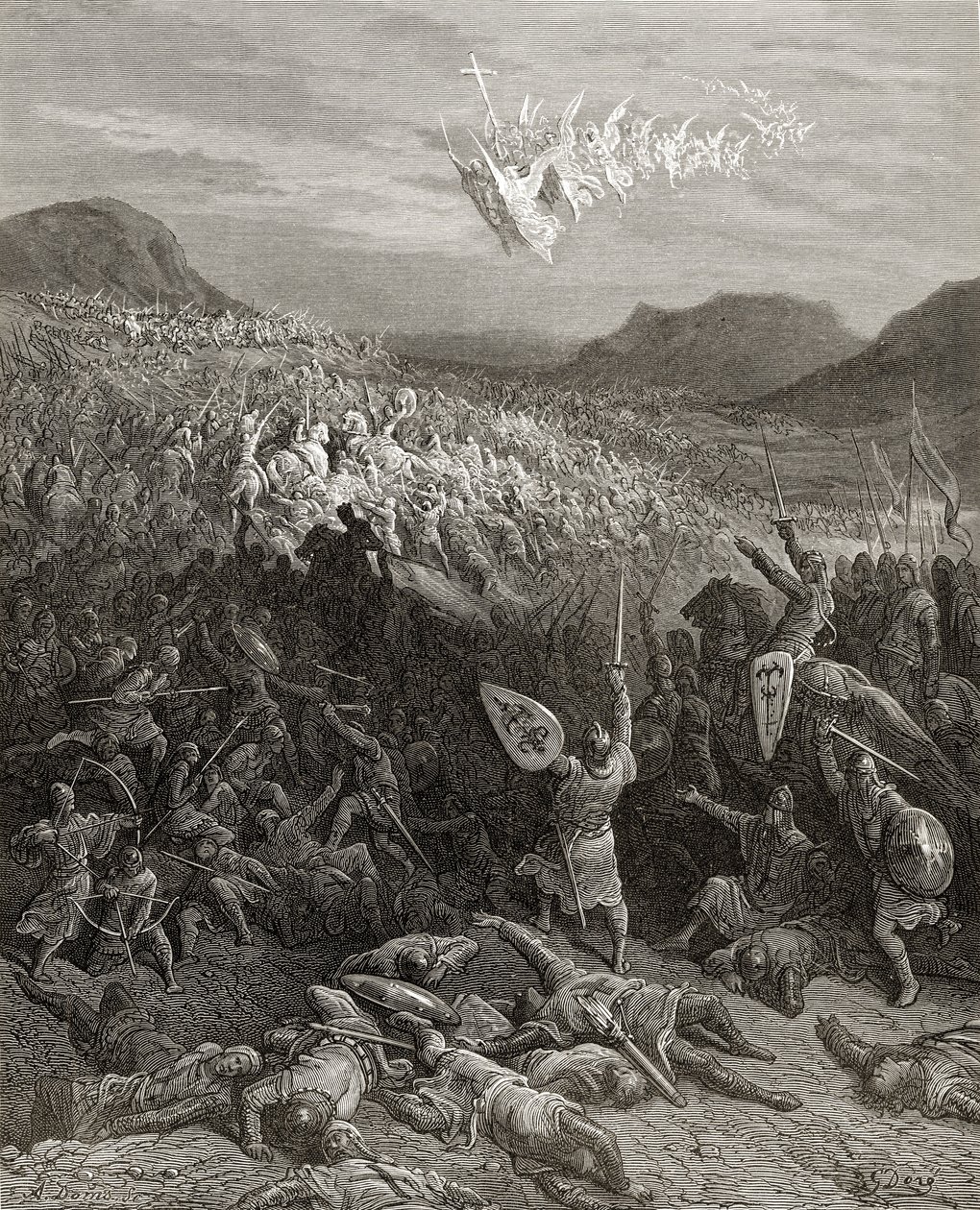 The Battle of Nicaea in 1097, illustration from 