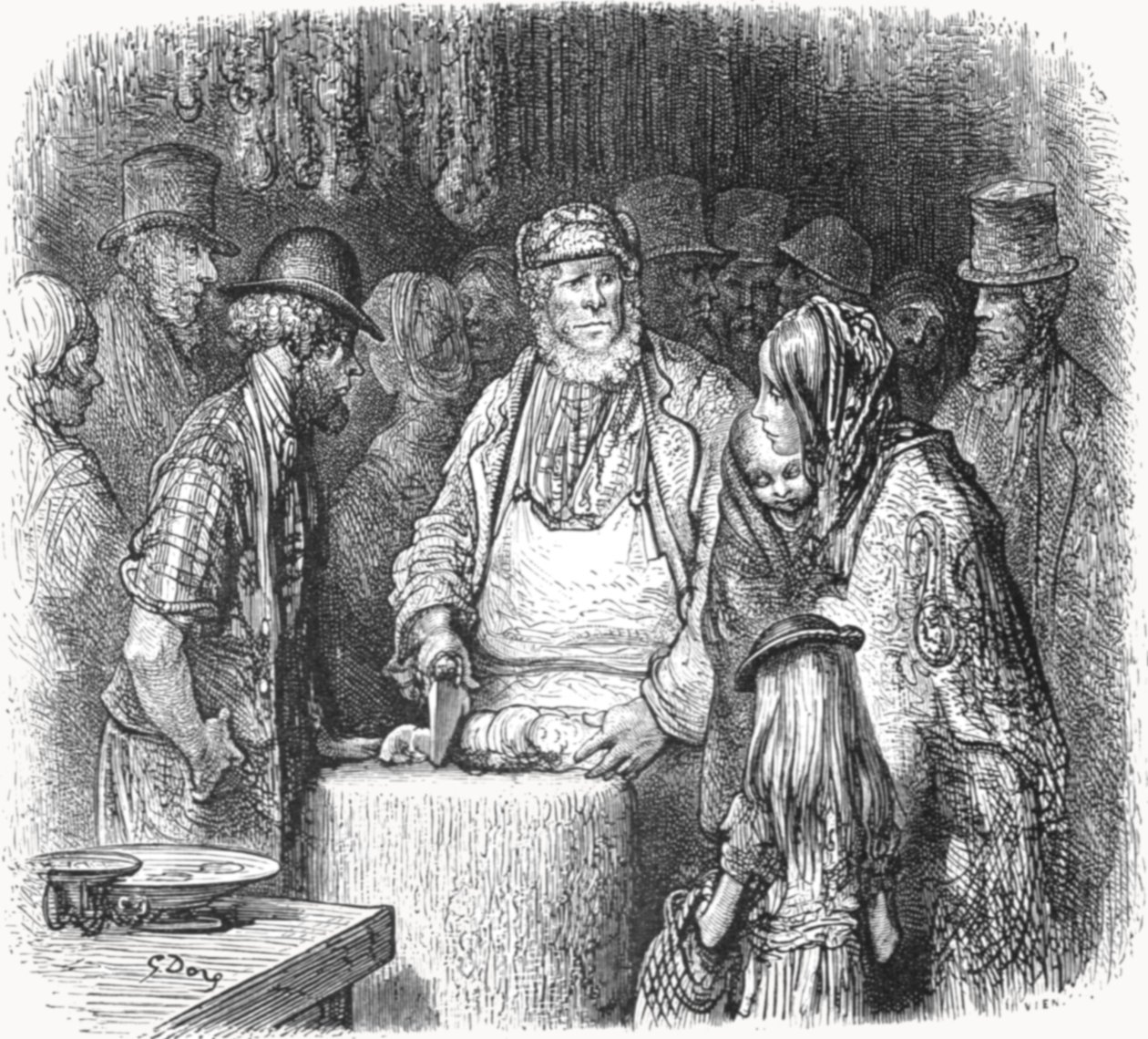The Butcher - Newport Market Alley by Gustave Dore