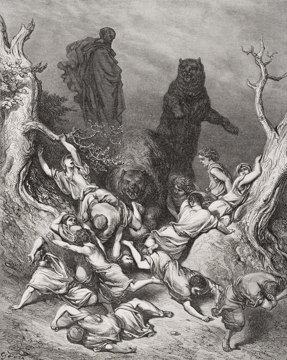 The Children Destroyed by Bears, illustration from Dore