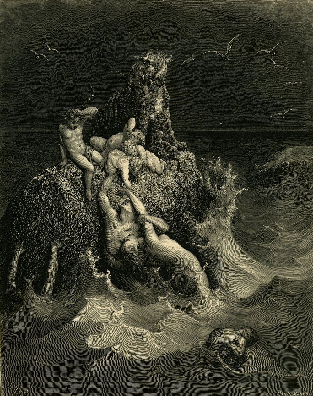 The Deluge Frontispiece to the Illustrated Edition of the Bible, 1866 by Gustave Dore