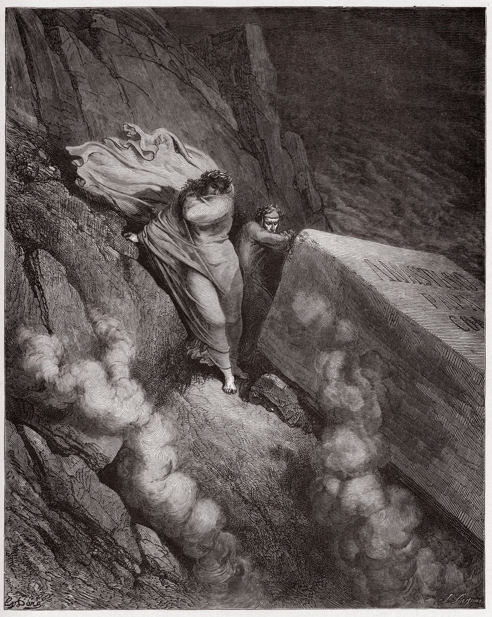 The Divine Comedy, Inferno, Canto 11: The burning tomb of Pope Anastasius II - by Dante Alighieri - Illustration by Gustave Dore by Gustave Dore