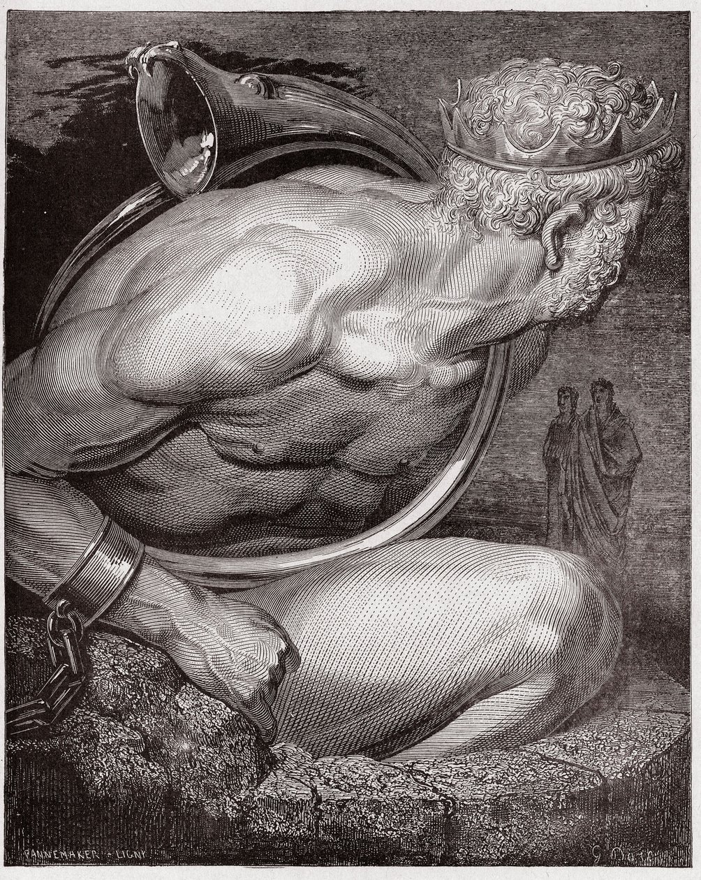 The Divine Comedy, Inferno, Canto 31: Nimrod of the giants (Illustration by Gustave Dore) by Gustave Dore