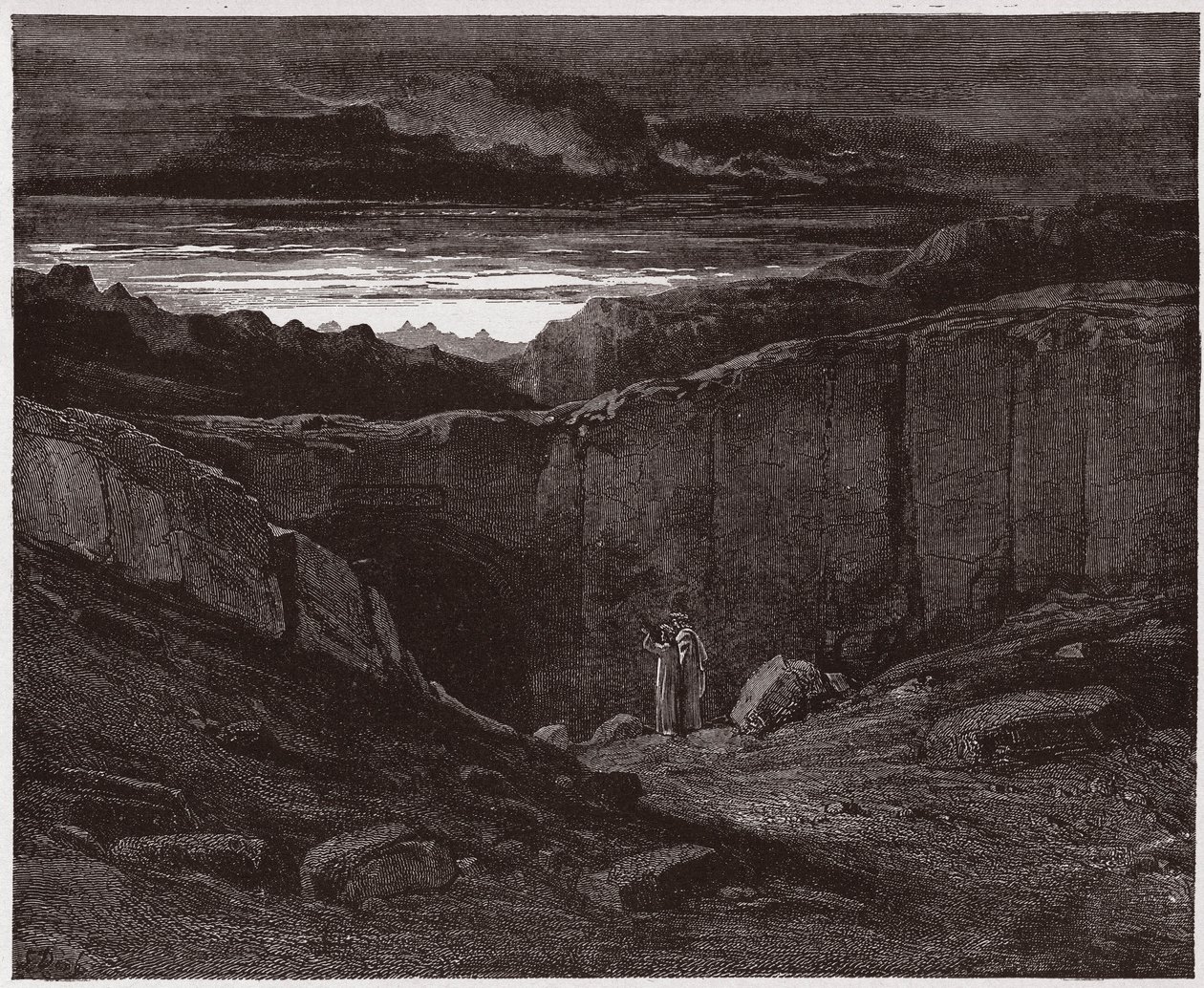 The Divine Comedy, Inferno, Canto 3: Virgil and Dante at the gates of Hell - Illustration by Gustave Dore by Gustave Dore