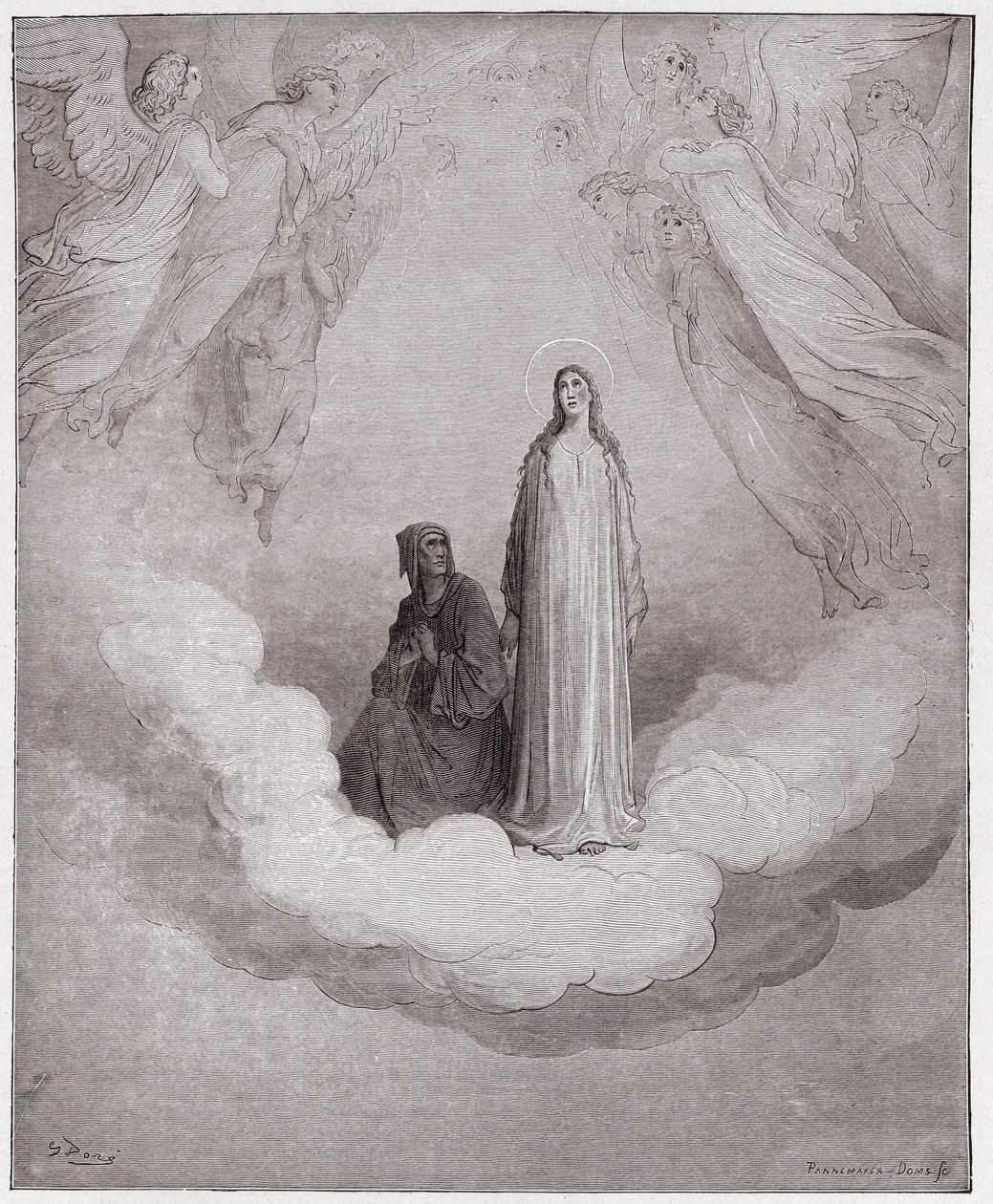 The Divine Comedy, Paradiso, Canto 21: Blessed Beatrice in the seventh circle - by Dante Alighieri (1265-1321) - Illustration by Gustave Dore (1832-1883) by Gustave Dore