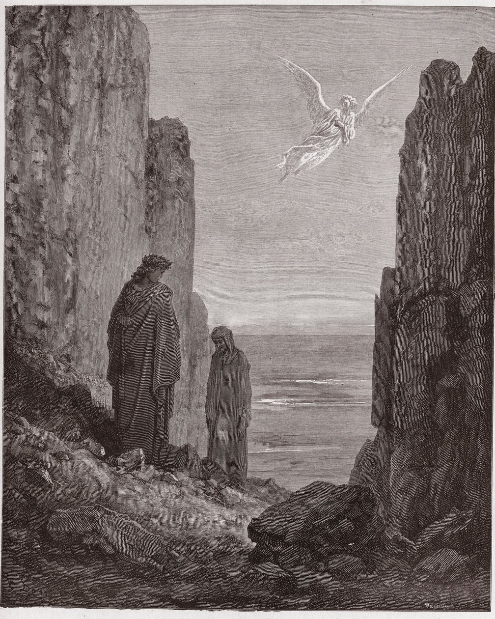 The Divine Comedy, Purgatorio, Canto 19: The poets ascend to the fifth circle - by Dante Alighieri (1265-1321) - Illustration by Gustave Dore (1832-1883) by Gustave Dore