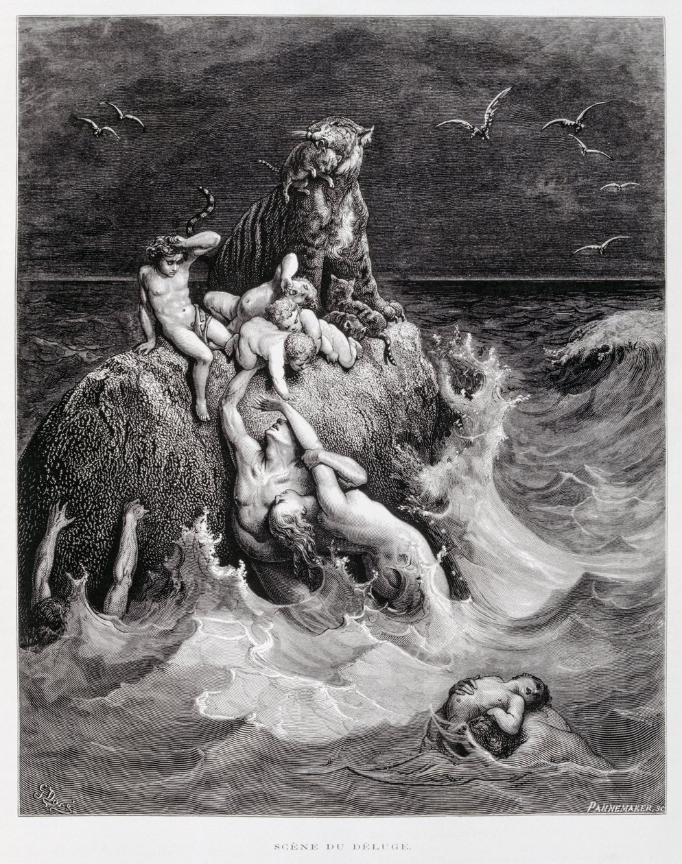 The Great Flood, Illustration from the Dore Bible by Gustave Dore