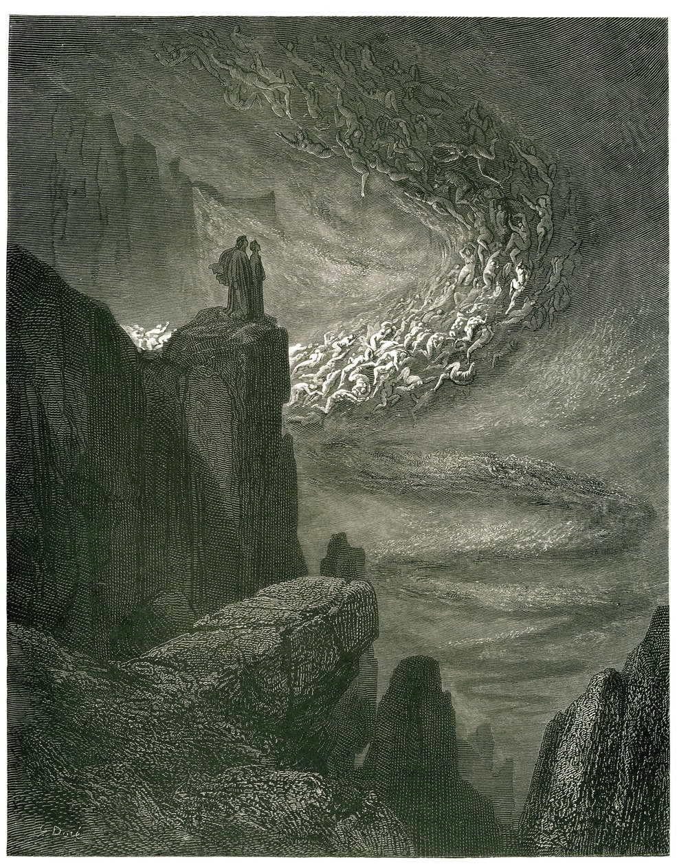 The Hell of Dante Alighieri (The Divine Comedy) illustrated by Gustave Dore. French edition of 1861 by Gustave Dore