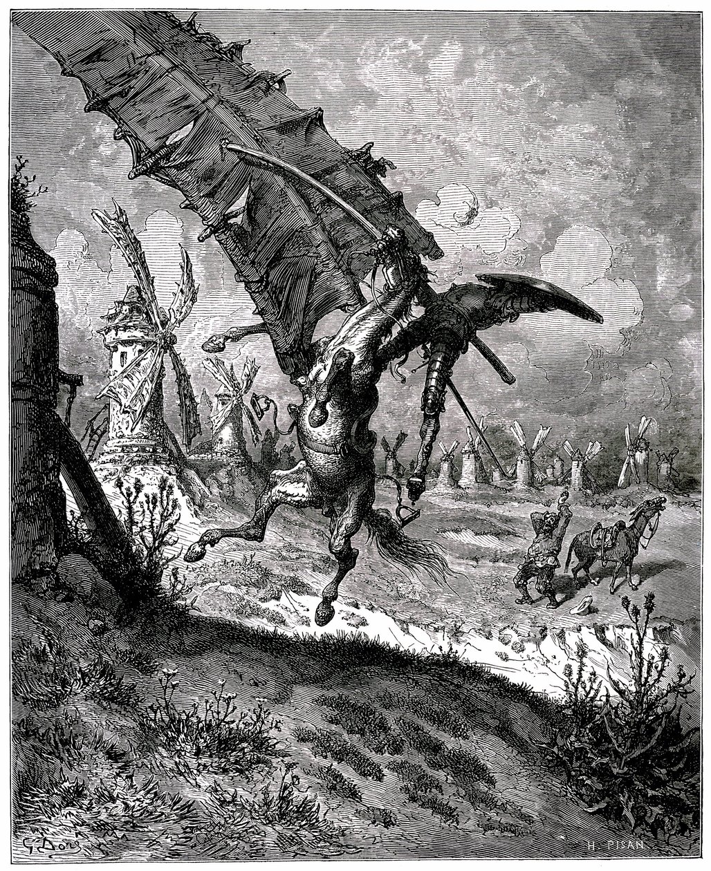 The Ingenious Hidalgo Don Quixote of the Channel by Gustave Dore