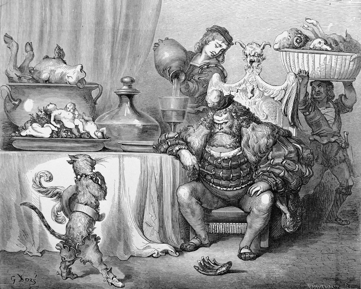 The Ogre Receives the Cat, Illustration for 