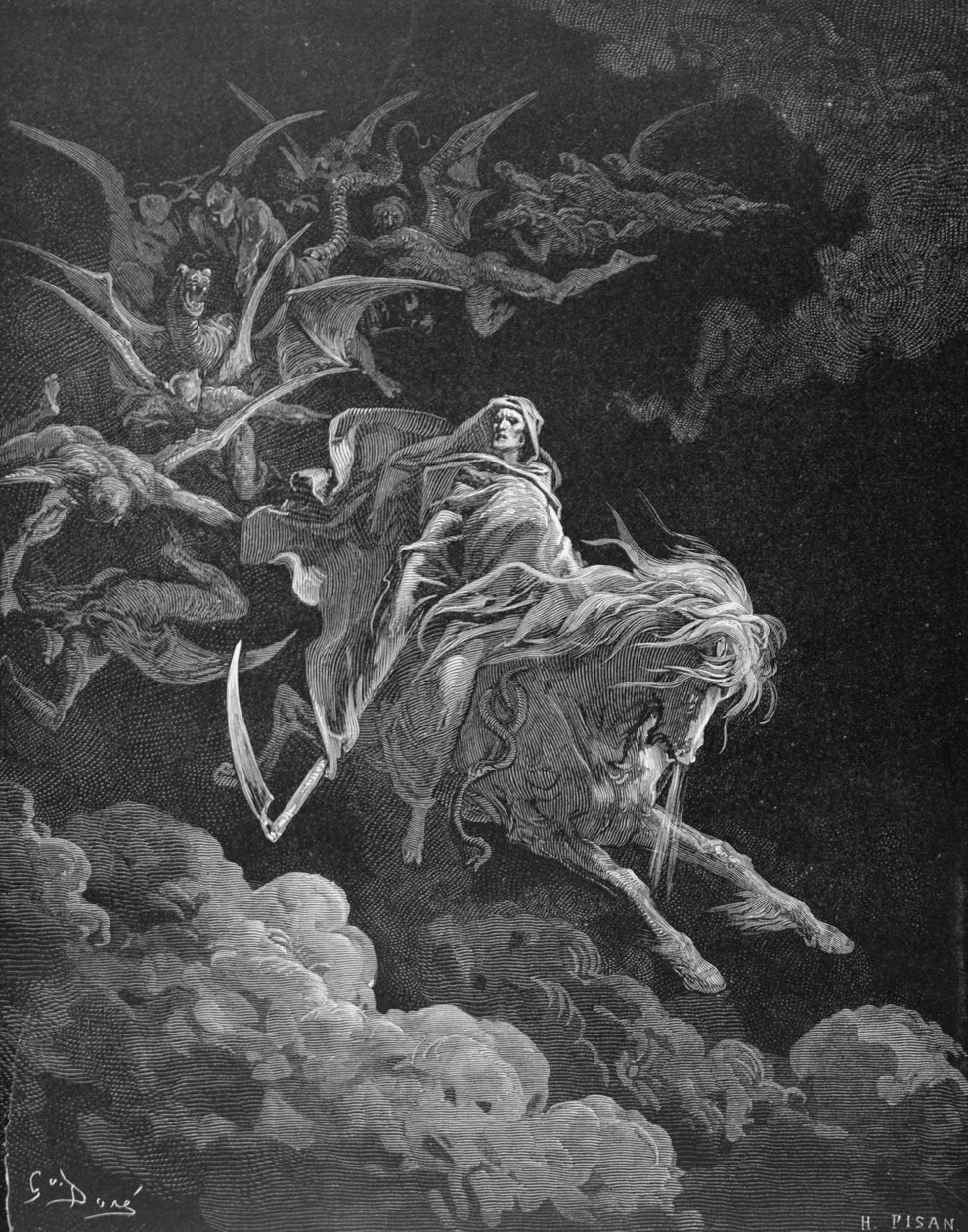The Vision of Death, engraved by Heliodore Joseph Pisan by Gustave Dore