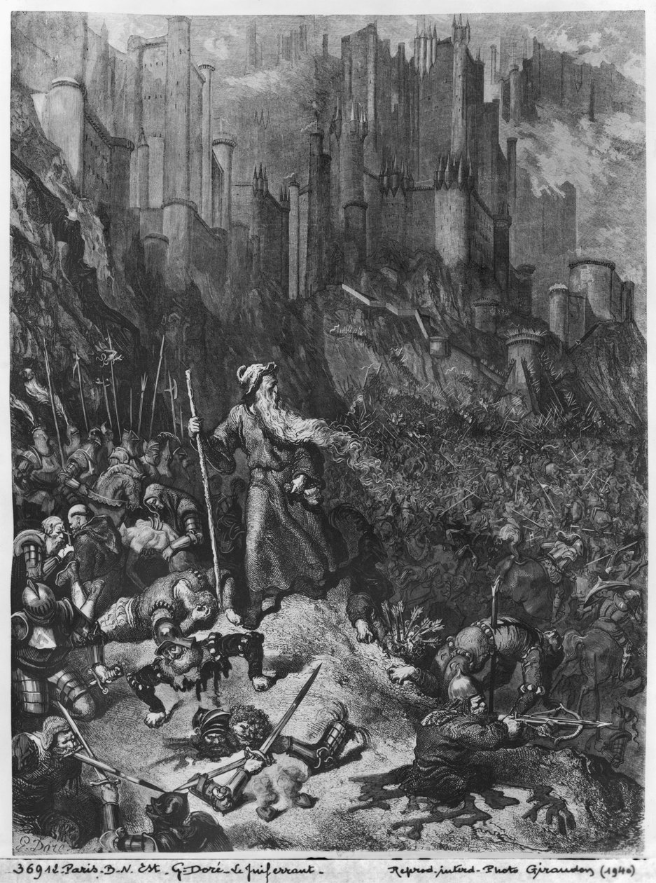 The Wandering Jew, engraved by Felix Jean Gauchard by Gustave Dore