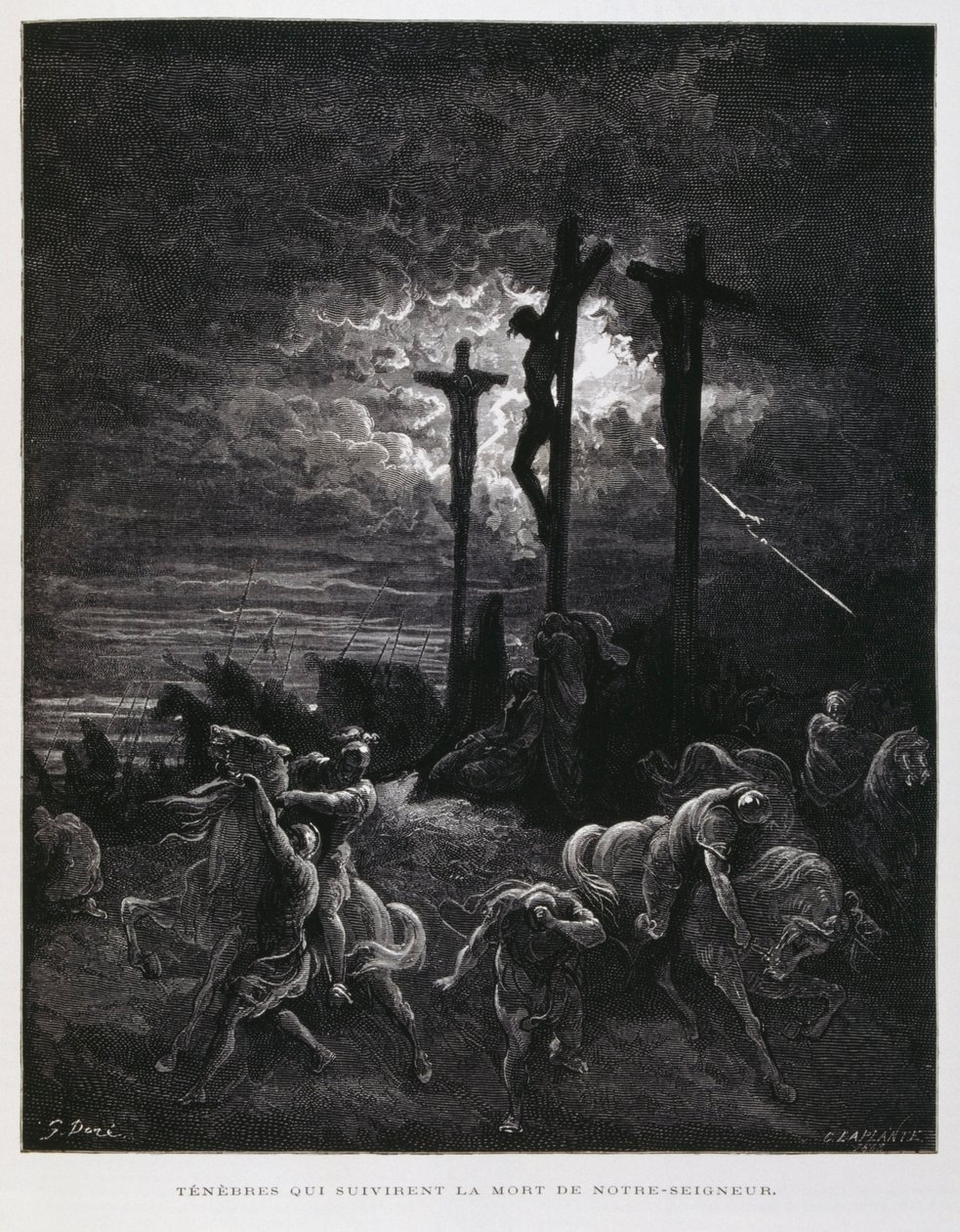 The crucifixion of Christ, Illustration from the Dore Bible by Gustave Dore