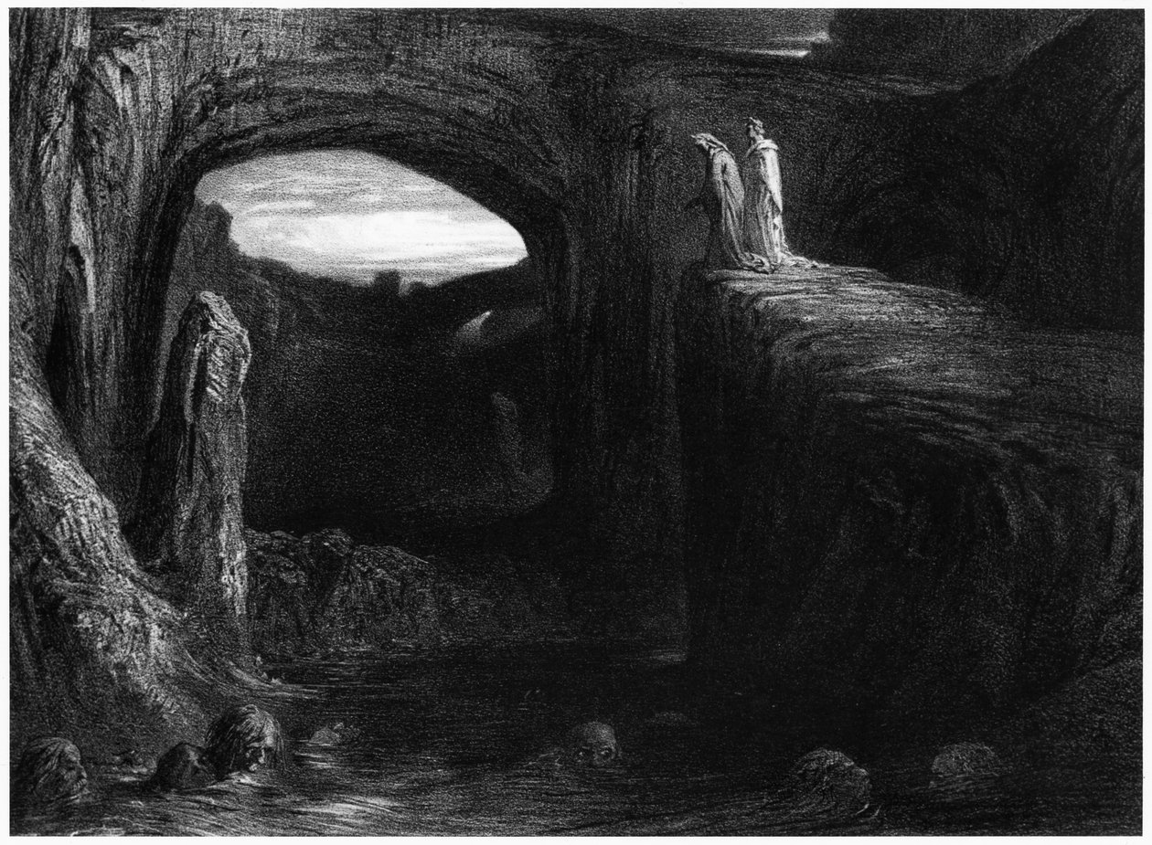 Virgil and Dante Entering Hell, Illustration from 