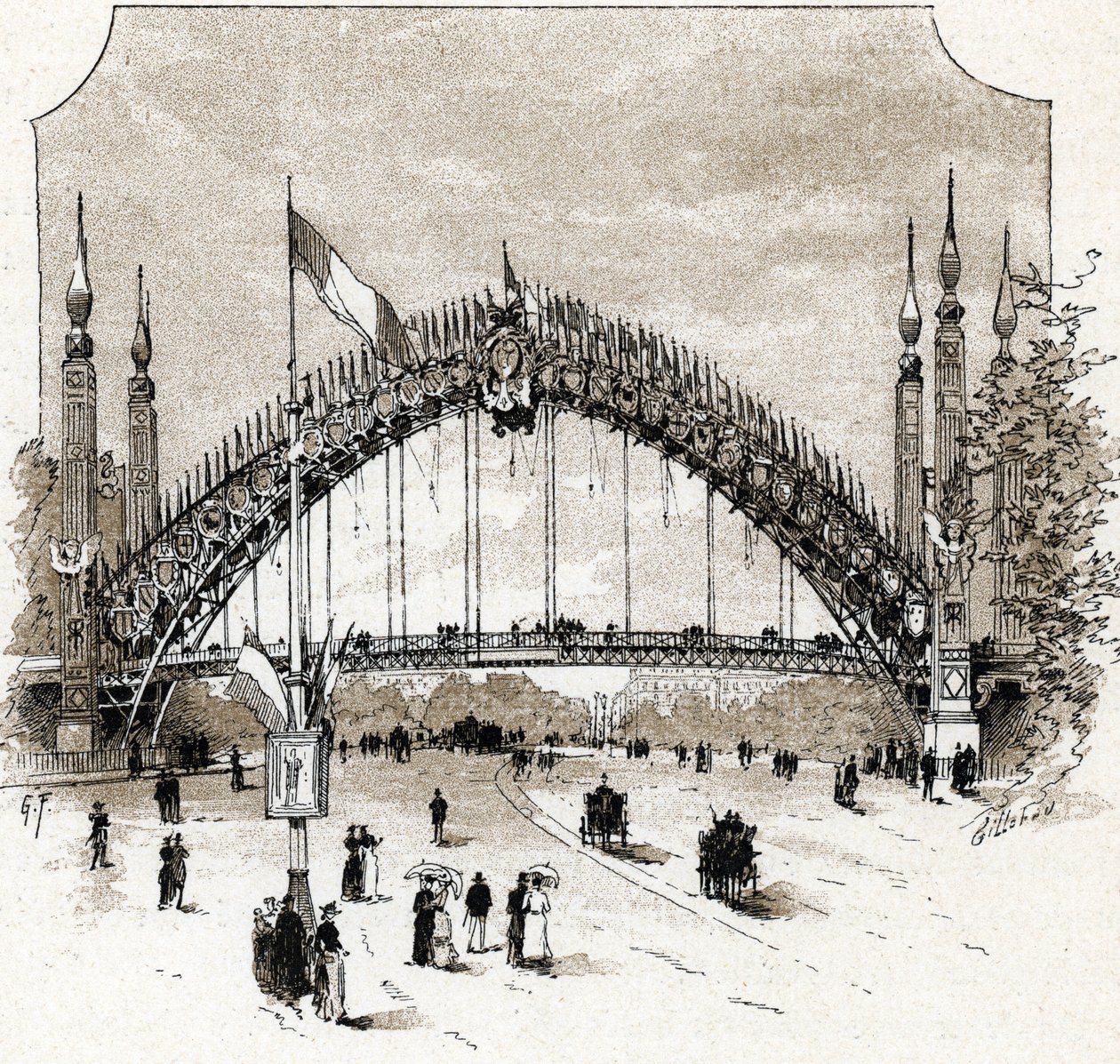 View of the Footbridge of Pont de l